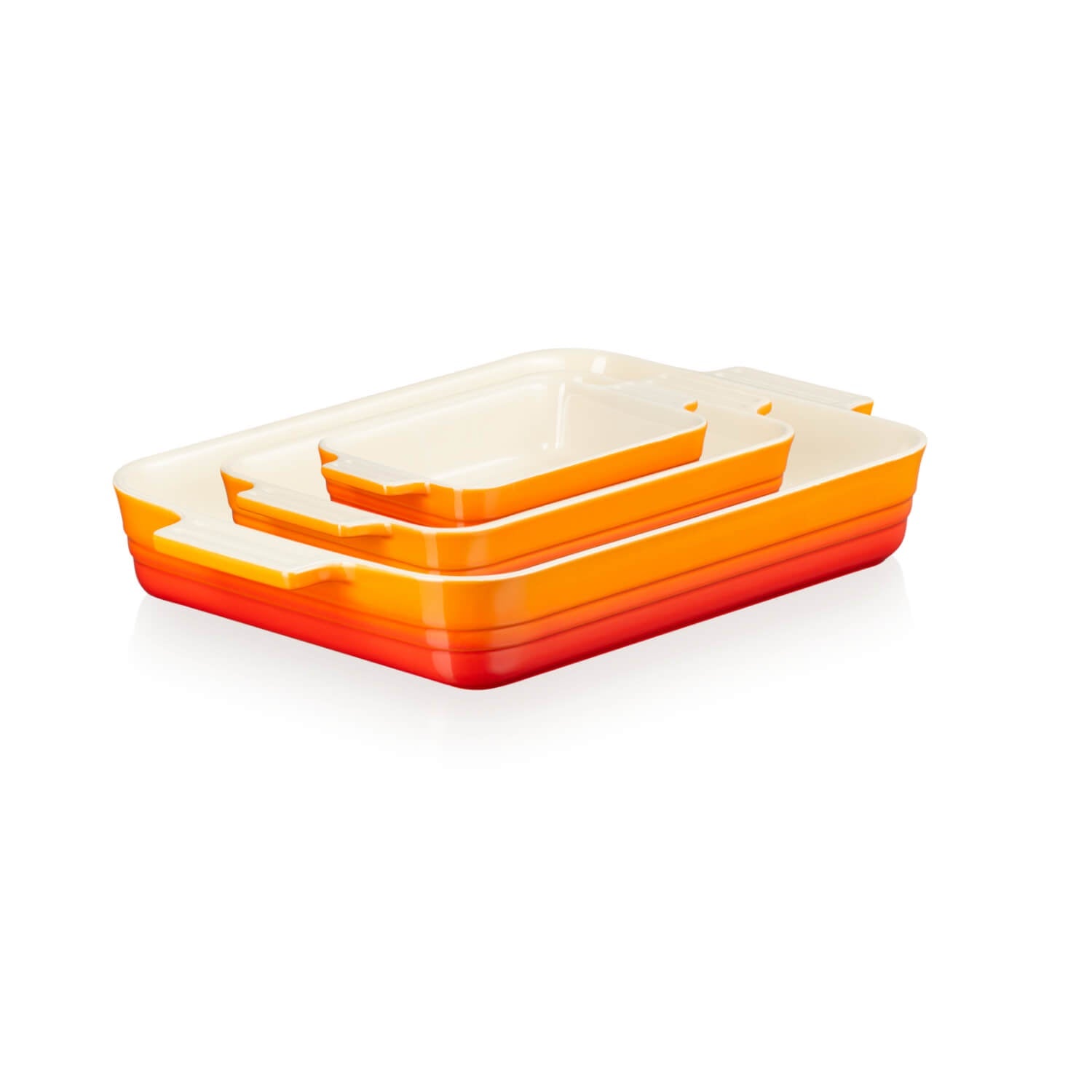 Le Creuset oven dishes 79161007160080 set of 3, rectangular