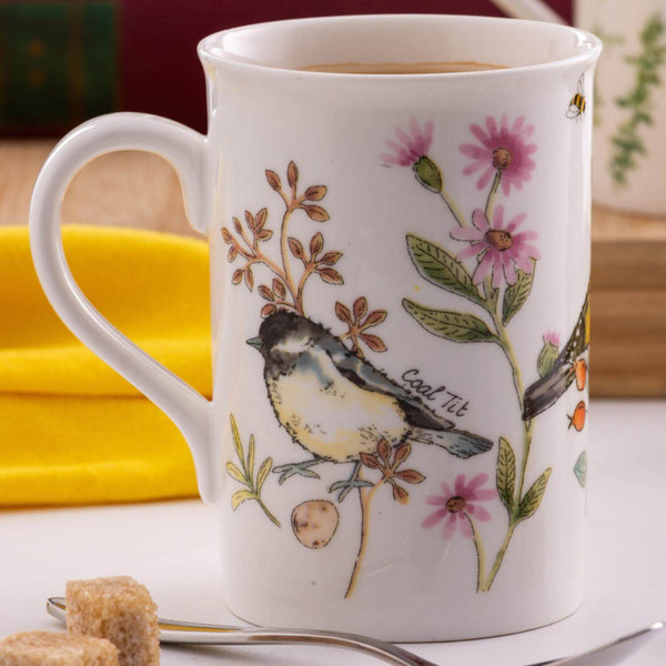 Price & Kensington Garden Birds Fine China 300ml Mug - Bluebell