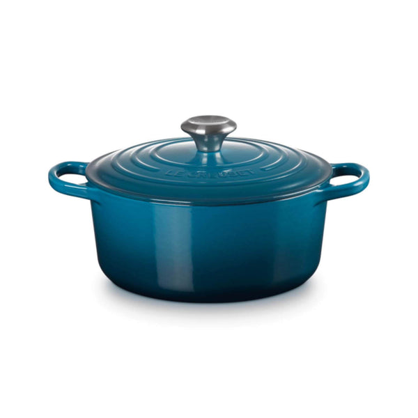 Le Creuset Signature Cast Iron 24cm Round Casserole - Deep Teal