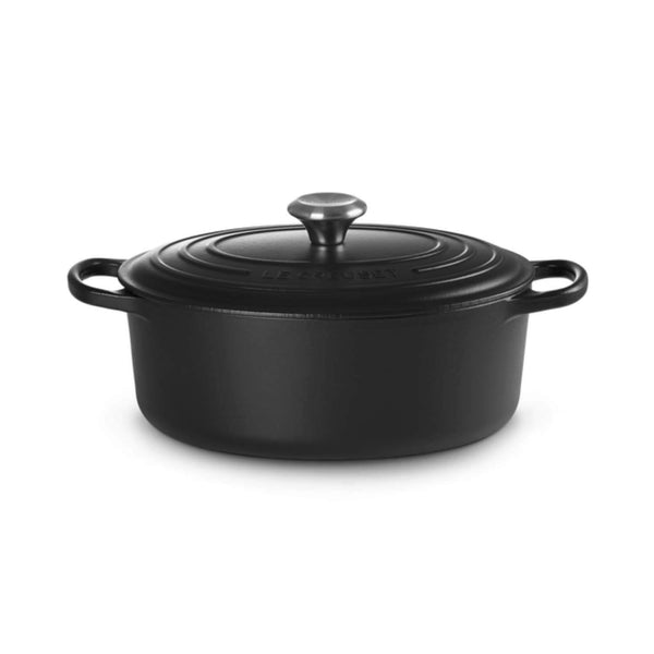 Le Creuset Signature Cast Iron 29cm Oval Casserole - Satin Black