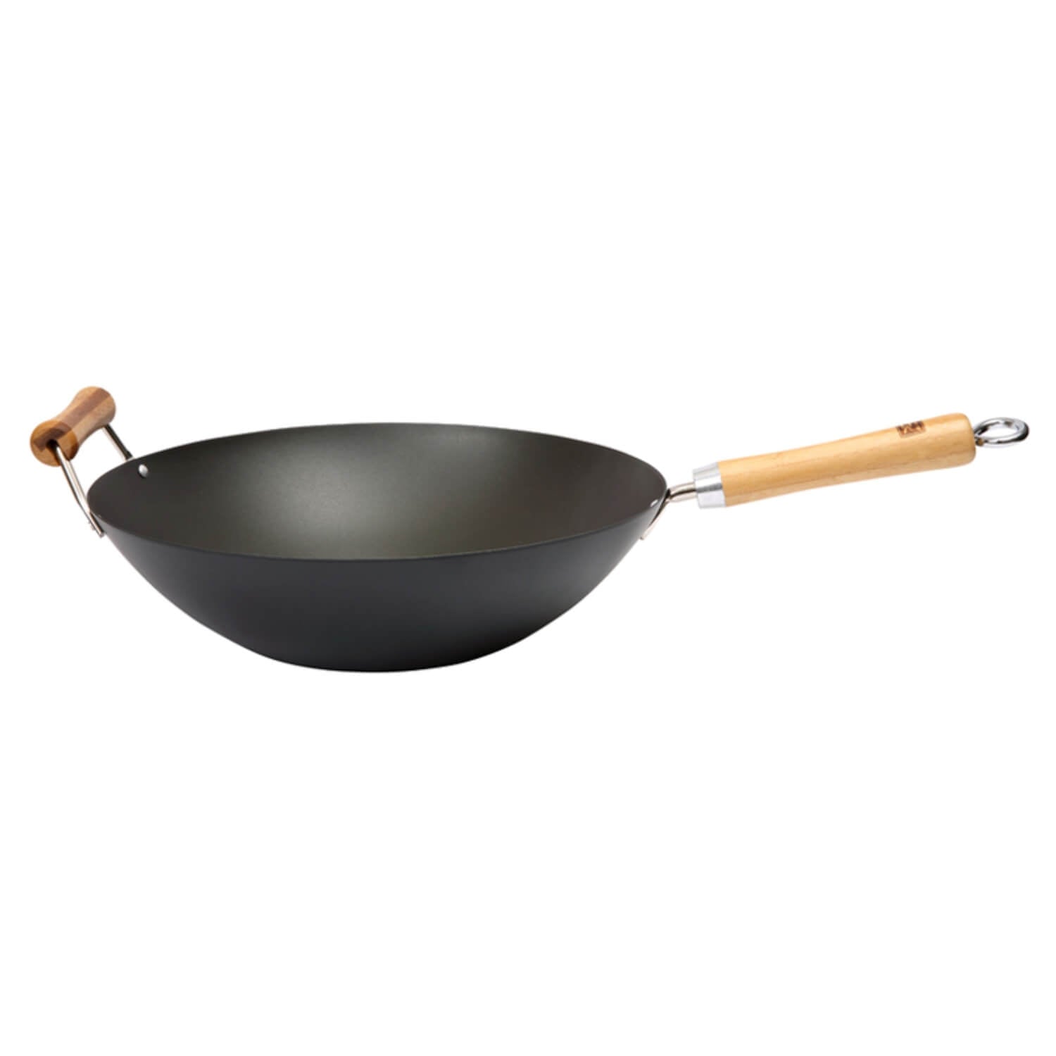 Buy School Of Wok | Pre-Seasoned Carbon Steel Flat Bottomed Wok - 36cm ...