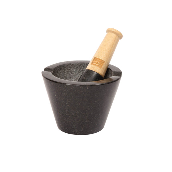 School Of Wok Granite Pestle And Mortar With Bamboo Handle