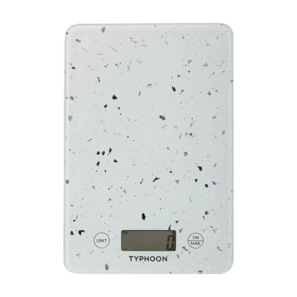 Typhoon Elements Digital Kitchen Scales - White Quartz Effect