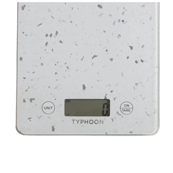 Typhoon Elements Digital Kitchen Scales - White Quartz Effect