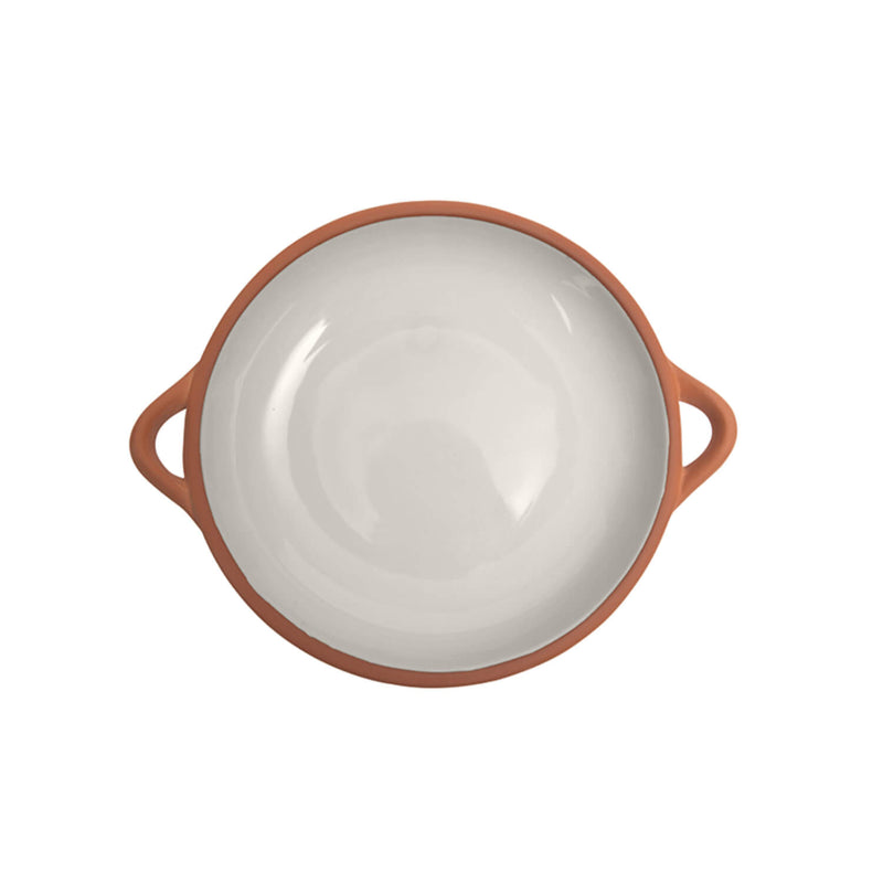 Dexam Sintra Large Glazed Terracotta Tapas Dish - Stone