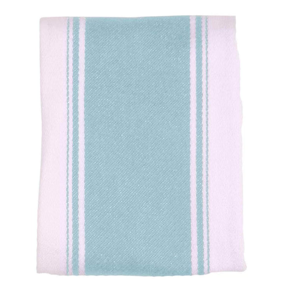 Dexam Love Colour Cotton Striped Tea Towel - Duck Egg