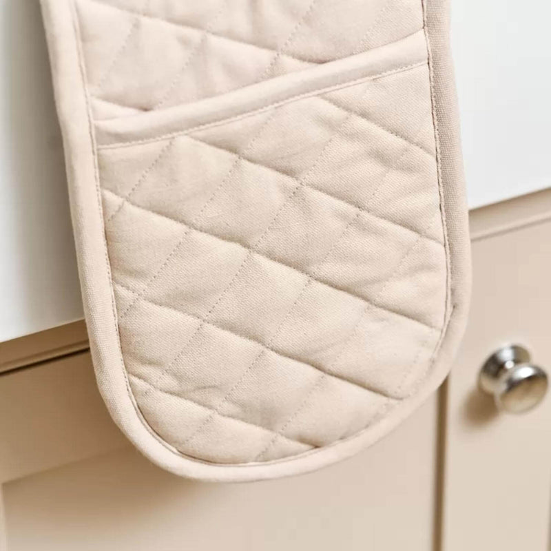 Dexam Love Colour Cotton Double Oven Gloves - Stone