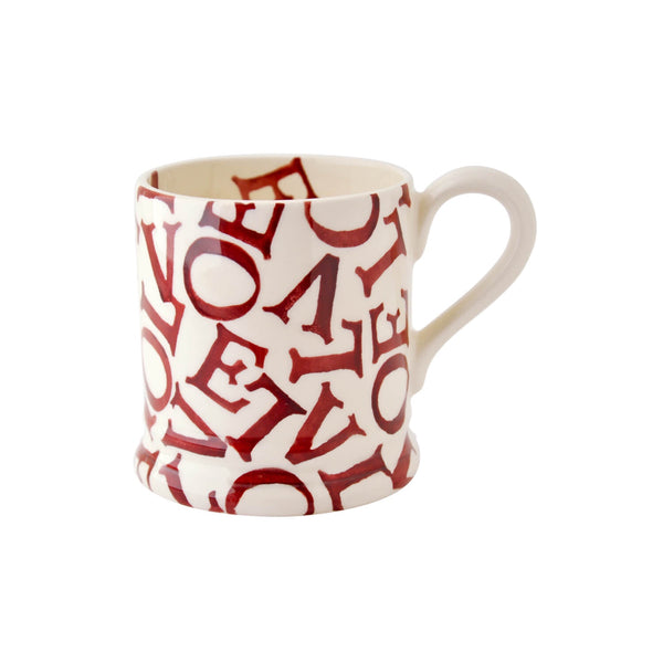 Emma Bridgewater Half Pint Mug - L.O.V.E - Polka Red