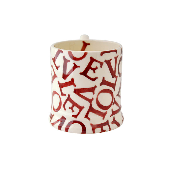 Emma Bridgewater Half Pint Mug - L.O.V.E - Polka Red