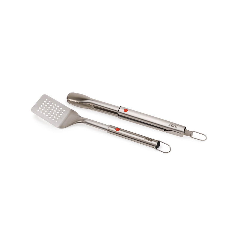 Joseph Joseph  GrillOut™ Stainless Steel BBQ 2-Piece Retractable Turner & Tongs Set