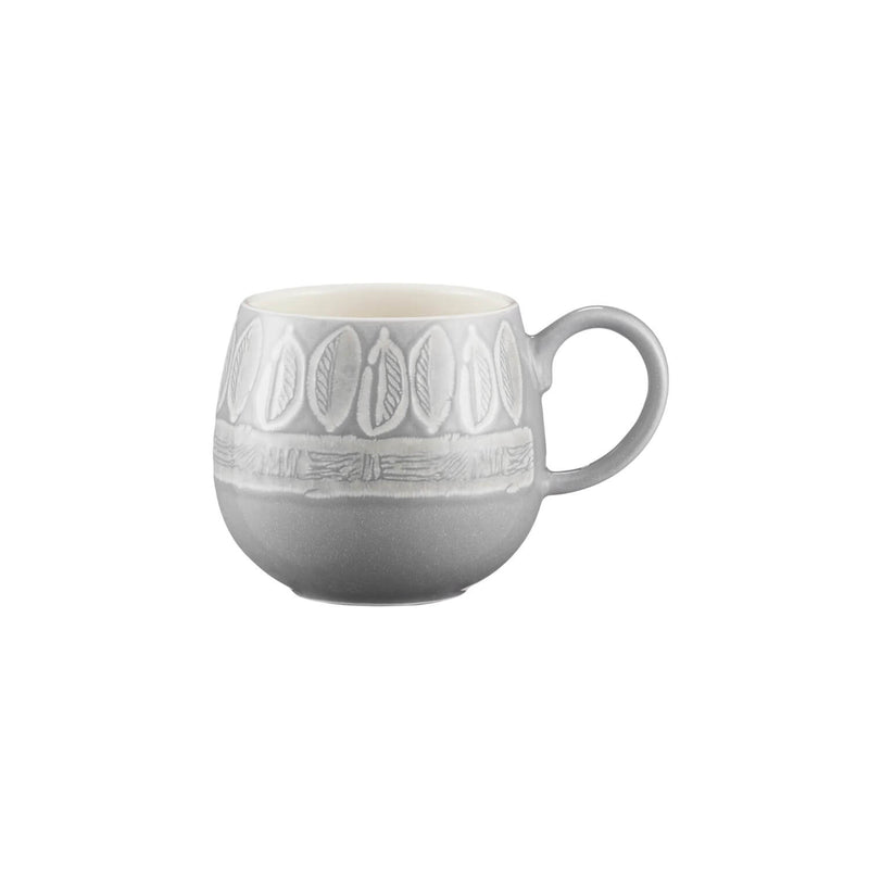 Mason Cash Impressions 350ml Stoneware Mug - Grey Leaf