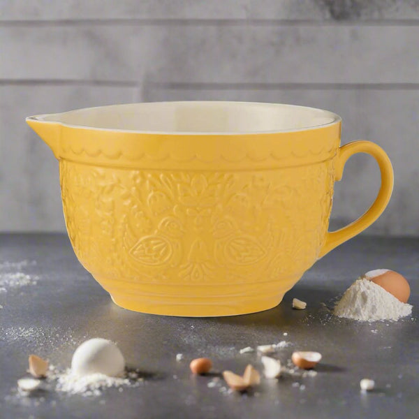 Mason Cash Stoneware Home To Roost Batter Bowl - Yellow