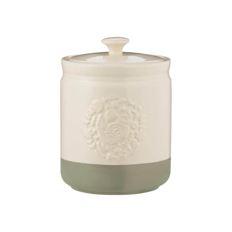 Mason Cash Stoneware Home To Roost 13cm x 19cm Large Storage Jar - Cream & Green