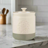 Mason Cash Stoneware Home To Roost 13cm x 19cm Large Storage Jar - Cream & Green