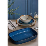 Mason Cash Reactive Blue Stoneware 31cm x 21cm Rectangle Dish