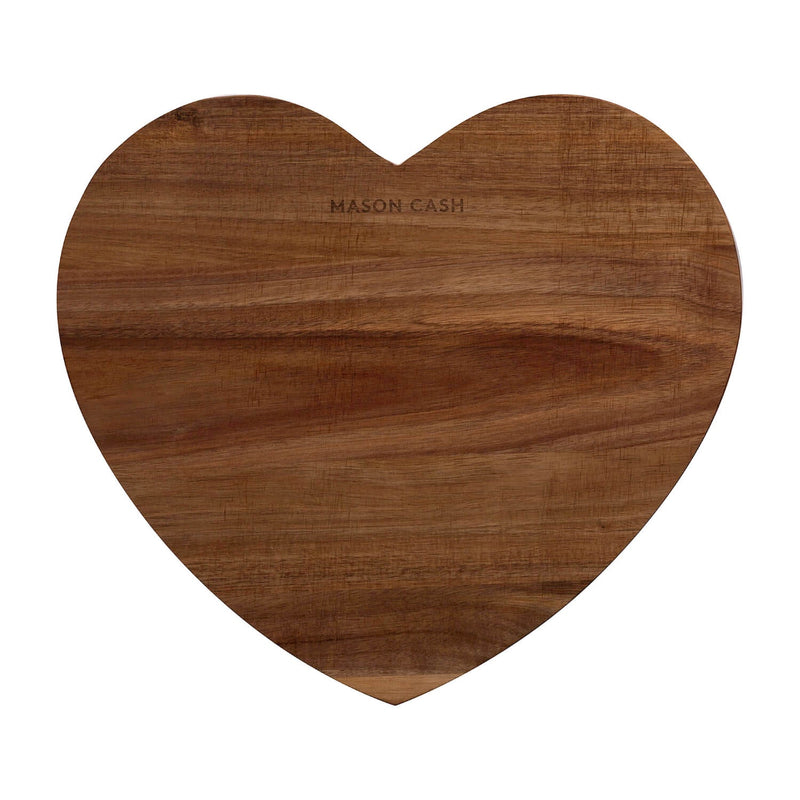 Mason Cash Rustic Charm 38cm Wooden Heart Chopping Board