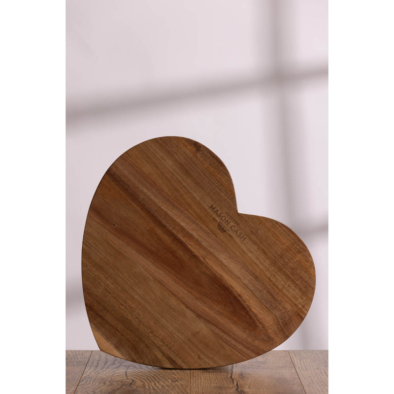 Mason Cash Rustic Charm 38cm Wooden Heart Chopping Board