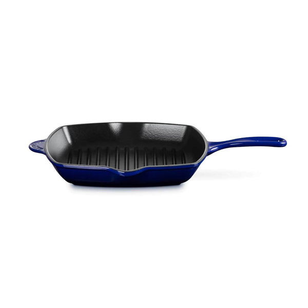 Le Creuset Signature 26cm Cast Iron Square Grillit - Indigo