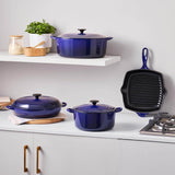 Le Creuset Signature 26cm Cast Iron Square Grillit - Indigo