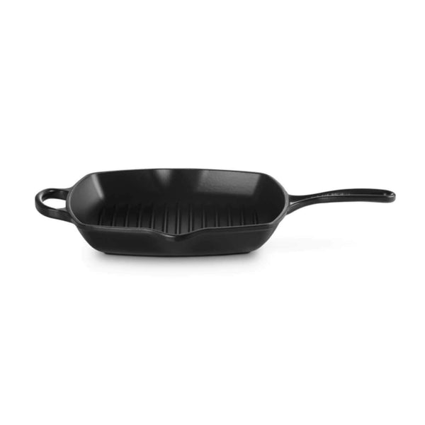 Le Creuset Signature Cast Iron 26cm Square Grillit - Satin Black