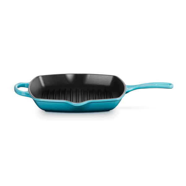 Le Creuset Signature Cast Iron 26cm Square Grillit - Teal