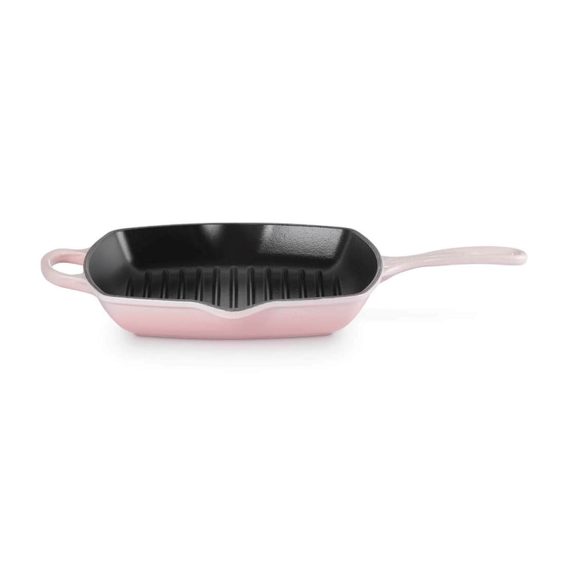 Le Creuset Signature Cast Iron 26cm Square Grillit - Shell Pink