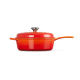 Le Creuset Signature 26cm Cast Iron Cassadou with Handle - Volcanic