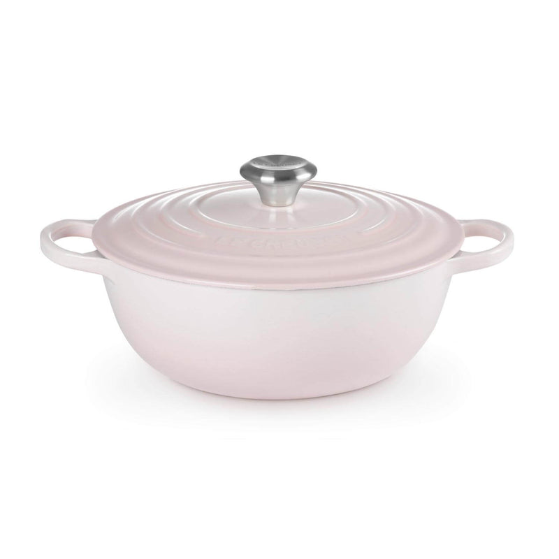 Le Creuset Signature Cast Iron 24cm Soup Pot - Shell Pink