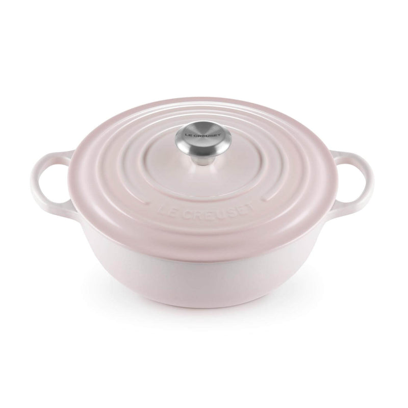 Le Creuset Signature Cast Iron 24cm Soup Pot - Shell Pink