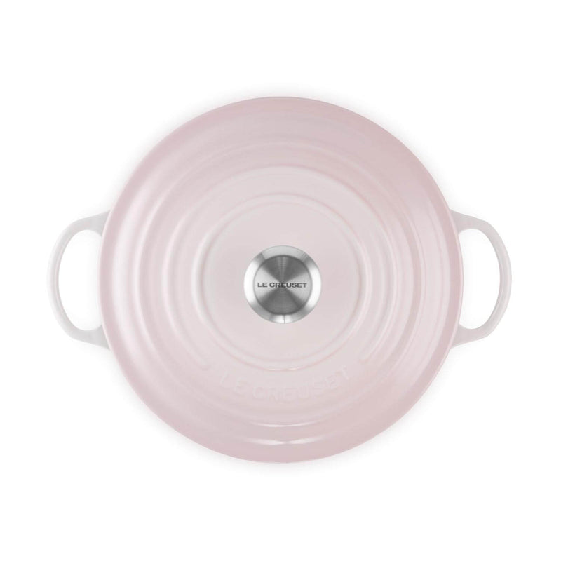 Le Creuset Signature Cast Iron 24cm Soup Pot - Shell Pink