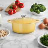 Le Creuset Signature Cast Iron 3 Piece Round Casserole Dish Set - Camomille