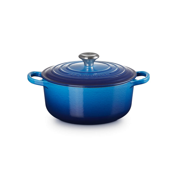 Le Creuset Signature Cast Iron 20cm Round Casserole - Azure