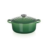 Le Creuset Signature Cast Iron 20cm Round Casserole - Bamboo Green