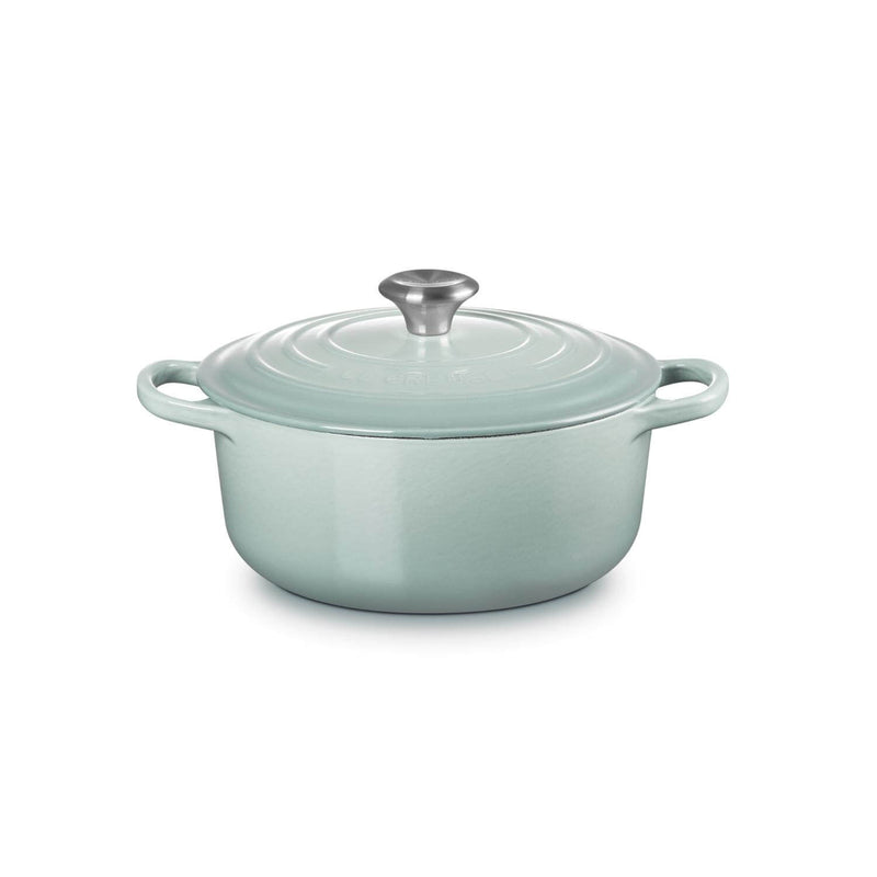 Le Creuset Signature 20cm Cast Iron Round Casserole - Sea Salt