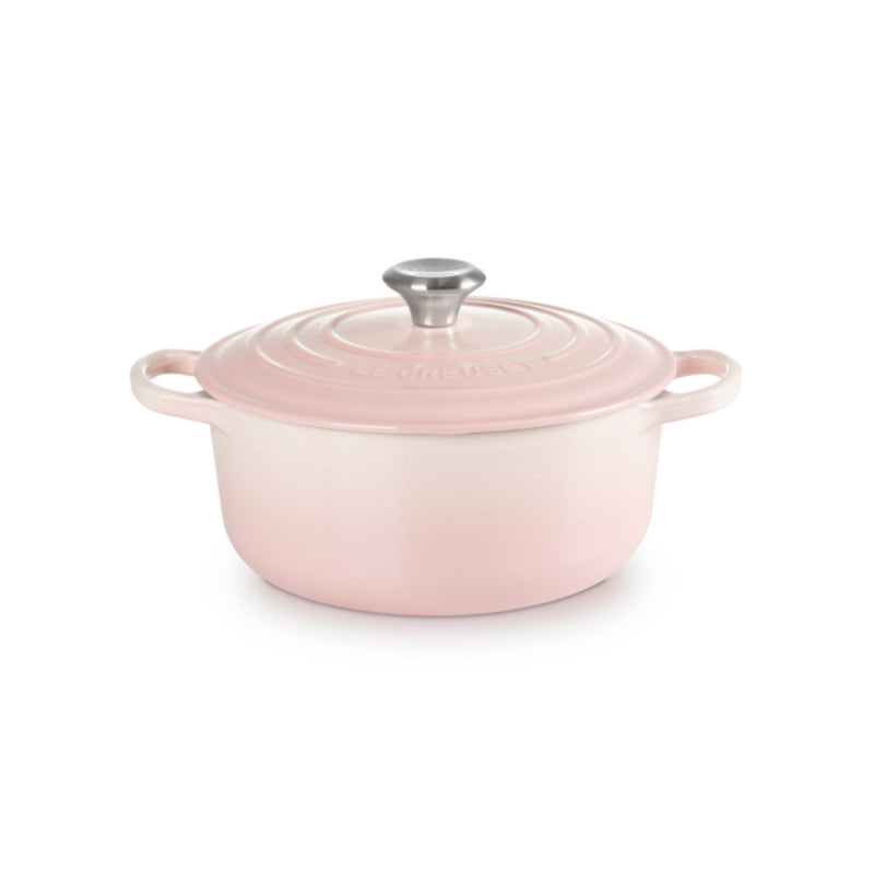 Le Creuset Signature Cast Iron 20cm Round Casserole - Shell Pink