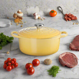 Le Creuset Signature 22cm Cast Iron Round Casserole - Camomille