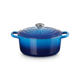 Le Creuset Signature Cast Iron 22cm Round Casserole - Azure