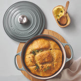 Le Creuset Signature 22cm Cast Iron Round Casserole - Sea Salt