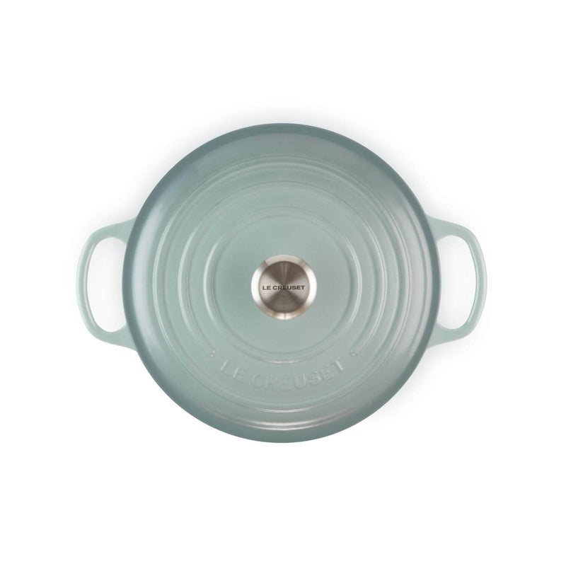 Le Creuset Signature 22cm Cast Iron Round Casserole - Sea Salt