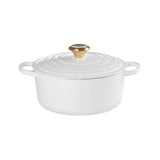 Le Creuset Signature Cast Iron 24cm Round Casserole - White