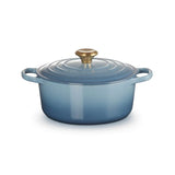 Le Creuset Signature Cast Iron 24cm Round Casserole - Chambray