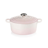 Le Creuset Signature Cast Iron 24cm Round Casserole - Shell Pink