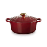 Le Creuset Signature Cast Iron 24cm Round Casserole - Garnet