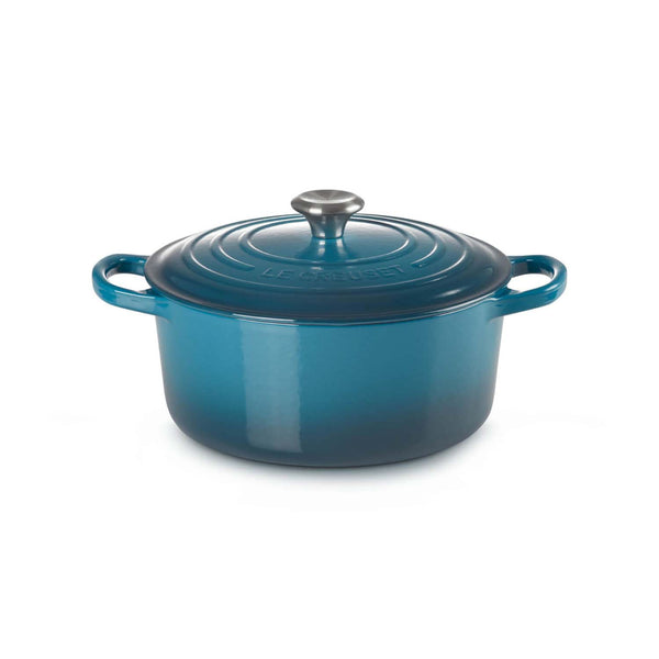 Le Creuset Signature Cast Iron 26cm Round Casserole - Deep Teal