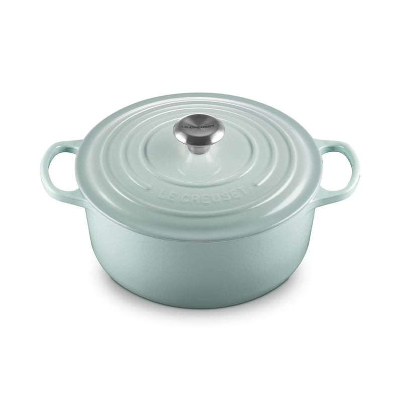 Le Creuset Signature 26cm Cast Iron Round Casserole - Sea Salt