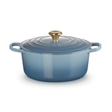 Le Creuset Signature Cast Iron 28cm Round Casserole - Chambray