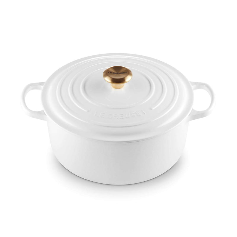 Le Creuset Signature Cast Iron 28cm Round Casserole - White