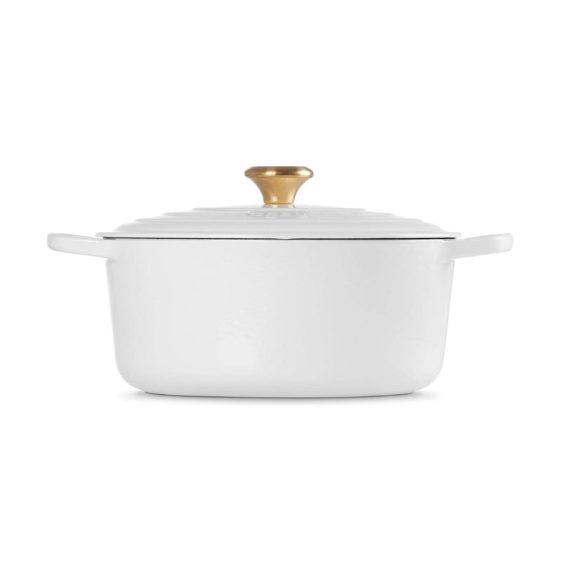 Le Creuset Signature Cast Iron 28cm Round Casserole - White