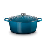 Le Creuset Signature Cast Iron 28cm Round Casserole - Deep Teal