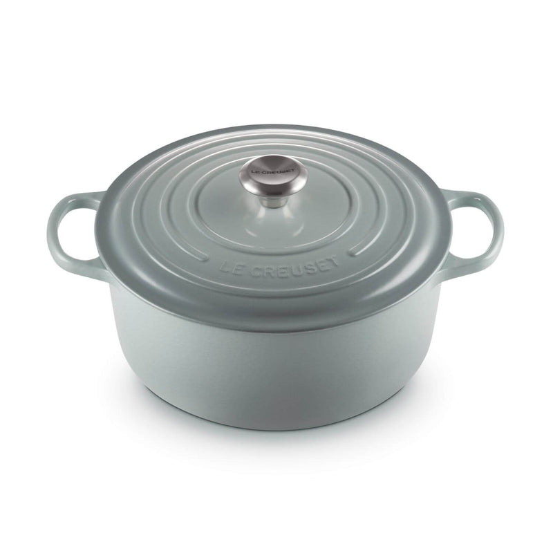 Le Creuset Signature 28cm Cast Iron Round Casserole - Sea Salt